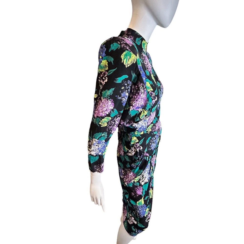 Vintage 80s Michelle Stuart Floral Dress Small - Picture 4 of 12